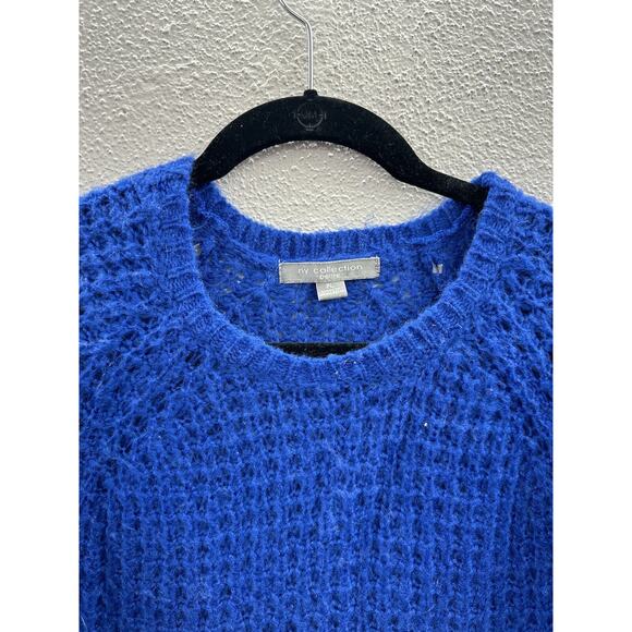 NY Collection Womens Sweater Size Petite Large Blue Knit - Picture 3 of 11